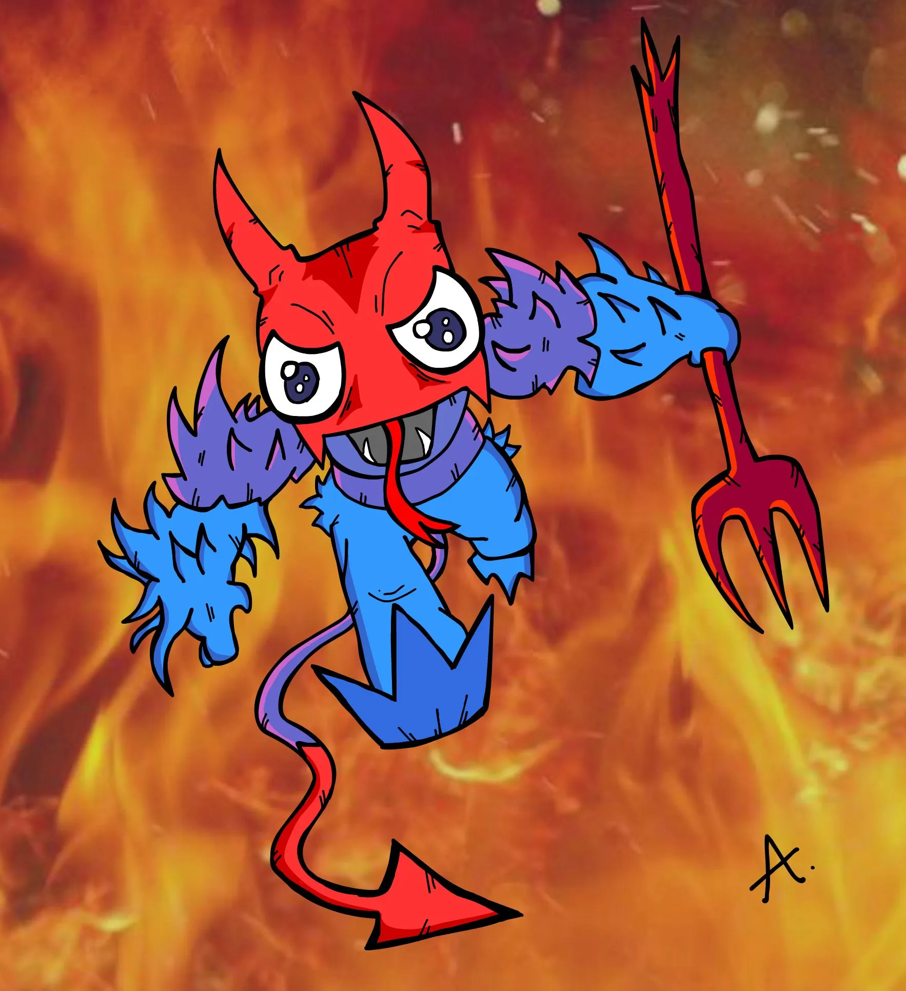 Devil running