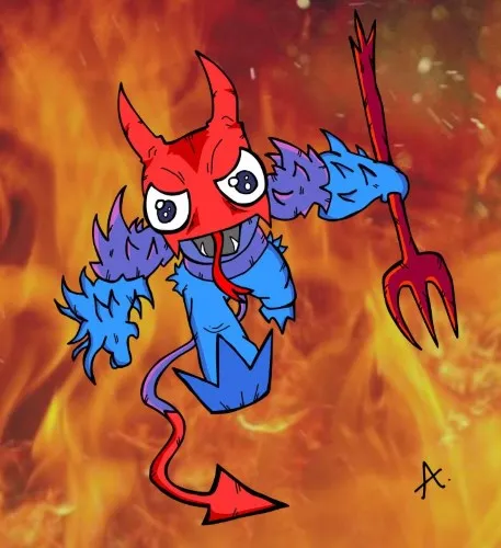 Devil running