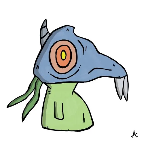 Blue skull